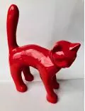 Katze - Designer Deko Figur Hochglanz-Lack