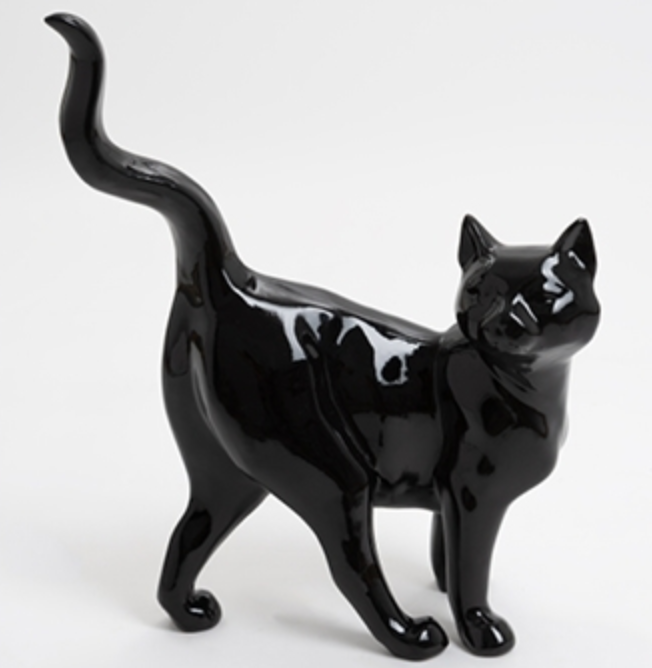 Katze 50 cm groß Designer Deko Figur Hochglanz-Lack