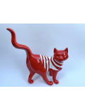 Katze 50 cm groß Designer Deko Figur Hochglanz-Lack