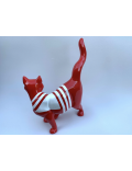 Katze 50 cm groß Designer Deko Figur Hochglanz-Lack