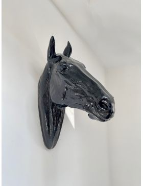 Pferdekopf Lebensgroß, Wanddekoration, Designer Deko Figur Hochglanz-Lack