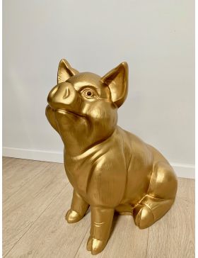Schwein als Spardose, Gold