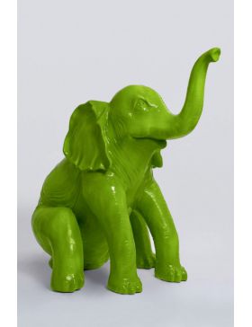 DESIGNER FIGUR - Elephant, POP-ART, Grün