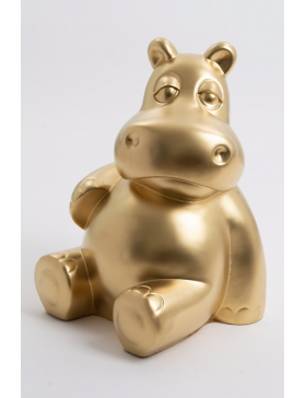 Nilpferd Gold - Designer Deko Figur