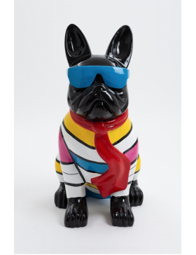 französische bulldogge mit Brille, Designer Deko, Pop-Art