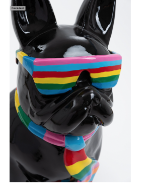 französische Bulldogge mit Brille, Designer Deko