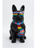 französische Bulldogge mit Brille, Designer Deko
