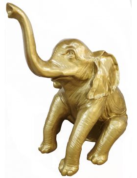 DESIGNER FIGUR - Elephant, POP-ART, GOLD
