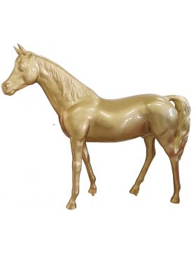 Pferd (lebensgroß) , Deko, Tier Figur, Dekoration, GOLD