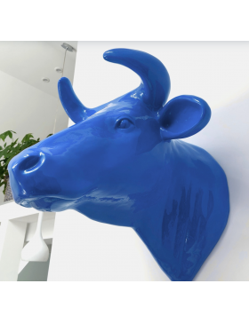 Kuhkopf Lebensgroß, Wanddekoration, Designer Deko Figur Hochglanz-Lack