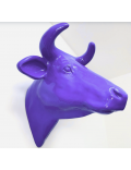 Kuhkopf Lebensgroß, Wanddekoration, Designer Deko Figur Hochglanz-Lack