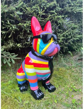 Französische bulldogge XXL mit Brille, Designer Deko, Pop-Art