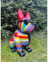 Französische bulldogge XXL mit Brille, Designer Deko, Pop-Art
