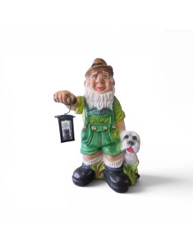 Zwerg mit Solarlampe