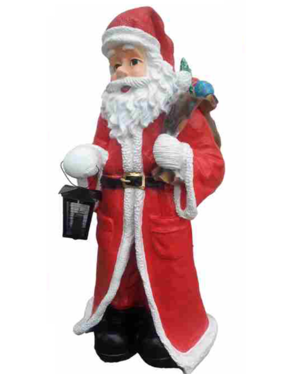 Weihnachtsmann mit Solarlampe